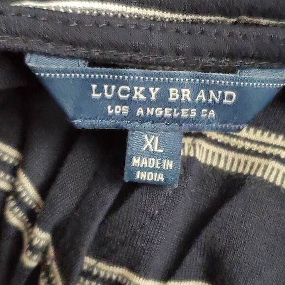 Lucky Brand XL Navy Stripe Blouse - Picture 4 of 7